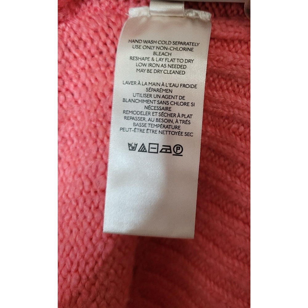 FREE PEOPLE Brookside Oversized Sweater Pink Lightning Women Size L - Picture 4 of 6
